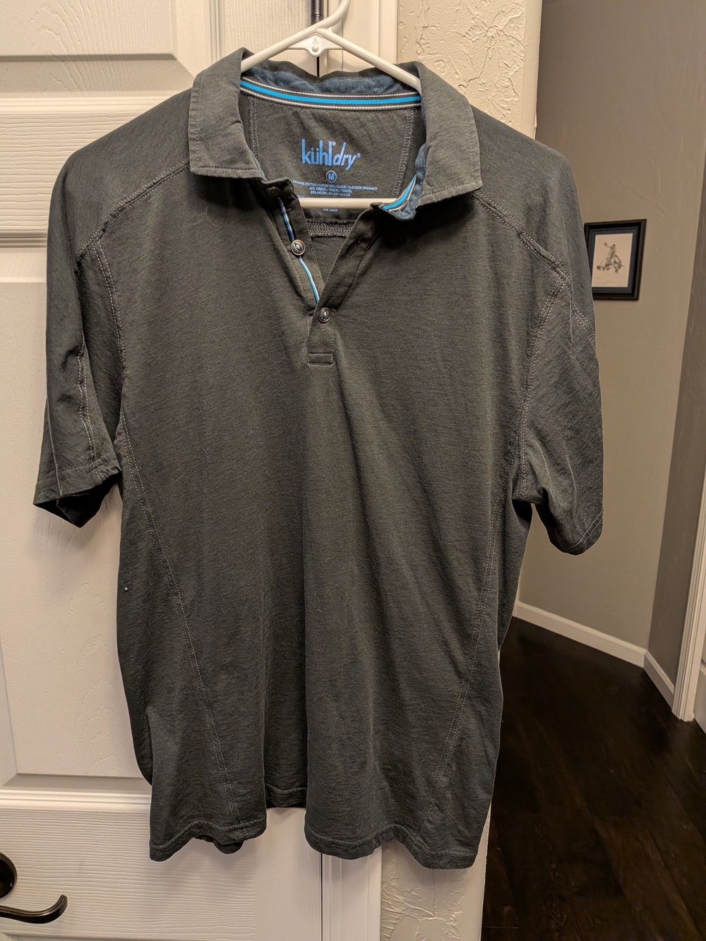 Kuhl Men's Brazen Carbon Polo Shirt With Kuhldry Size Medium